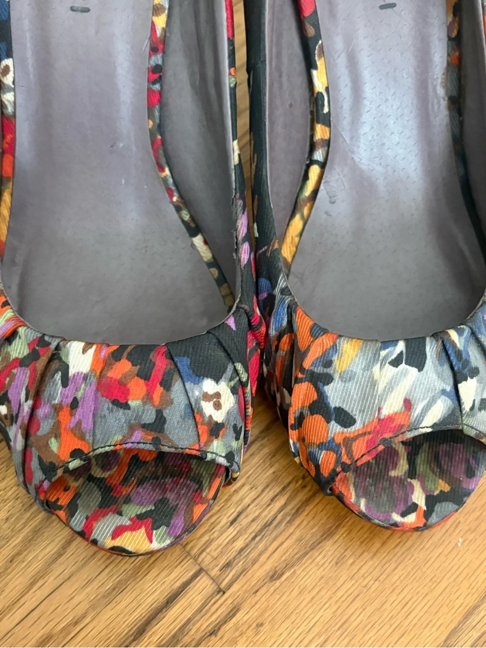 **3 for $20!!** Madden Girl Floral Peep-toe Heels 9.5